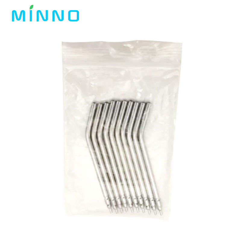 10pcs Stainless Steel răng Air Triple Syringe 3 Way răng không khí nước phun phun mũi tiêm mẹo