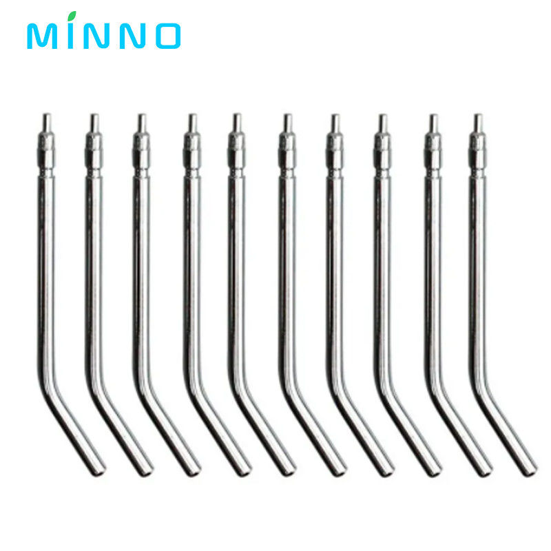 10pcs Stainless Steel răng Air Triple Syringe 3 Way răng không khí nước phun phun mũi tiêm mẹo