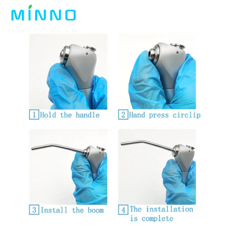 10pcs Stainless Steel răng Air Triple Syringe 3 Way răng không khí nước phun phun mũi tiêm mẹo