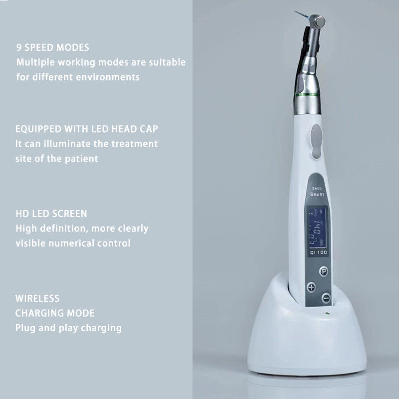 Dental Wireless Endo Motor với đèn LED EndoMotor 16:1 Dental Reduction Contra Angle