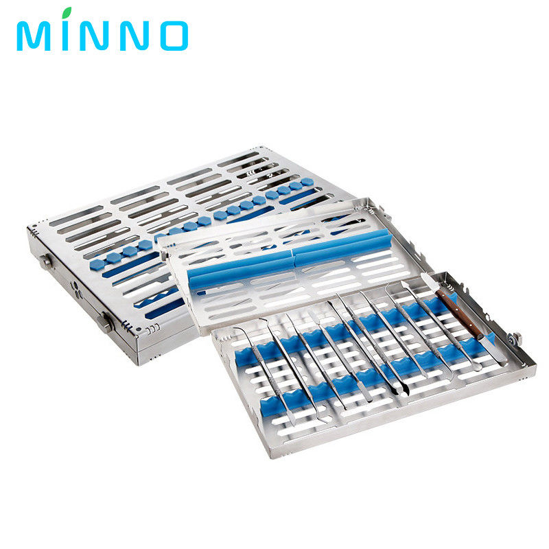 Dental Sterilization Rack Bổ thuật Autoclavable Sterilization Box Denspay Rustless Dental Cassette File Burs Khử trùng