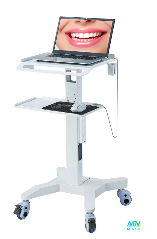 Trolley Y tế Đứng Thiết bị phòng thí nghiệm nha khoa Bánh xe im lặng Máy quét 3D miệng Máy cầm máy chủ Xe di động Với ổ phanh Dentis