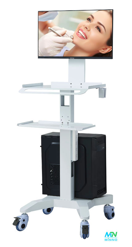 Trolley Y tế Đứng Thiết bị phòng thí nghiệm nha khoa Bánh xe im lặng Máy quét 3D miệng Máy cầm máy chủ Xe di động Với ổ phanh Dentis