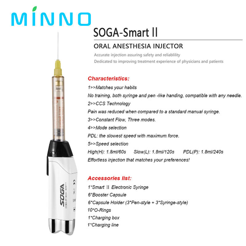 Nha khoa gây mê miệng Injector Động tay không đau không dây gây mê cục bộ với màn hình LCD có thể vận hành