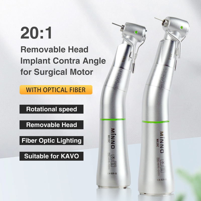 Tay cầm đối diện cấy ghép đầu tháo rời 20:1 cho động cơ phẫu thuật với sợi quang